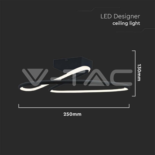 20W LED Designer Light Round Black 4000K - 4