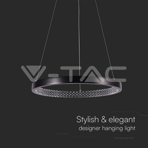 Lámpara colgante LED de diseño 19W negra 4000K - 3