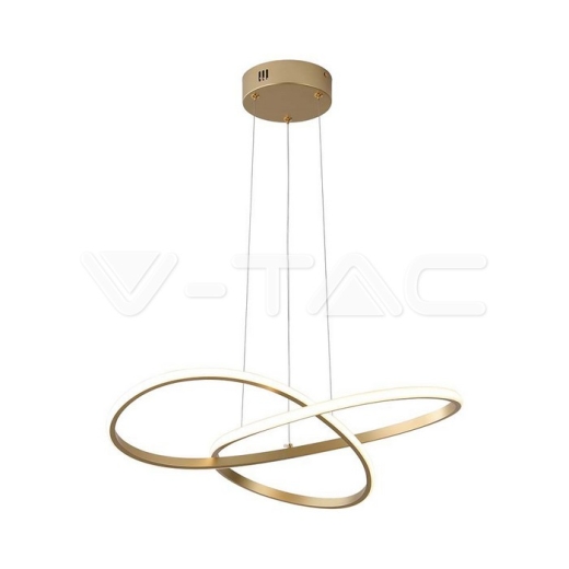 Lámpara Decorativa Colgante LED 20W Ф500 Cuerpo Oro 3000K - 1