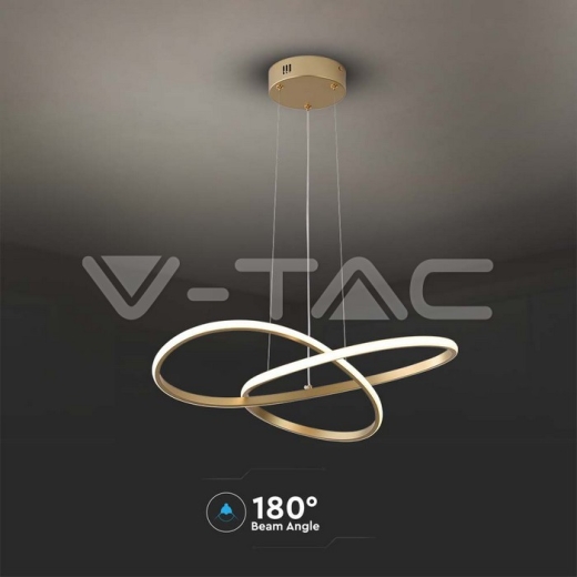 Lámpara Decorativa Colgante LED 20W Ф500 Cuerpo Oro 3000K - 4