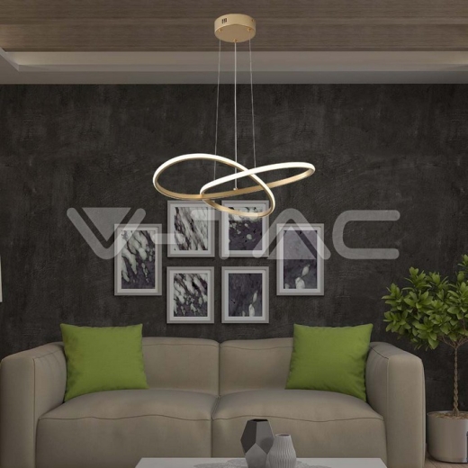 Lámpara Decorativa Colgante LED 20W Ф500 Cuerpo Oro 3000K - 7