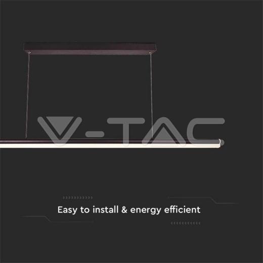 23W LED Designer Hanging Light Line Black 4000K - 2