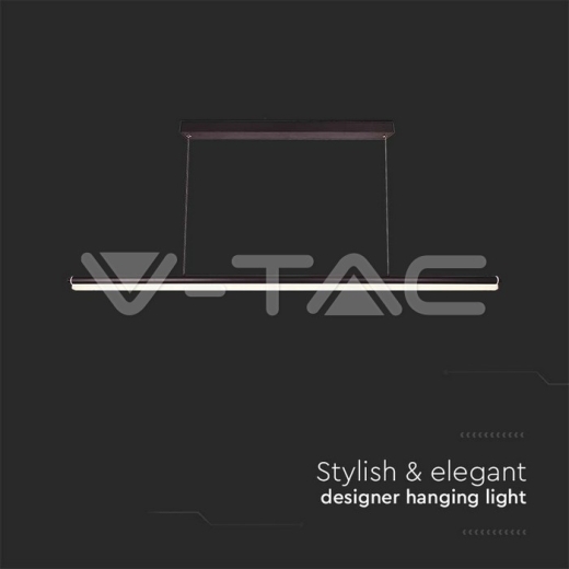 23W LED Designer Hanging Light Line Black 4000K - 3