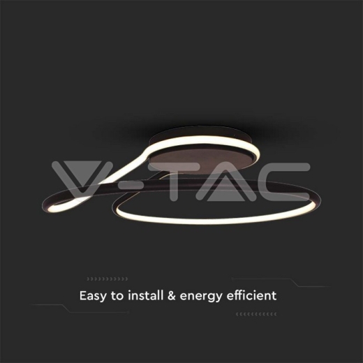 Luz de diseño LED de 24 W negra 4000 K - 2