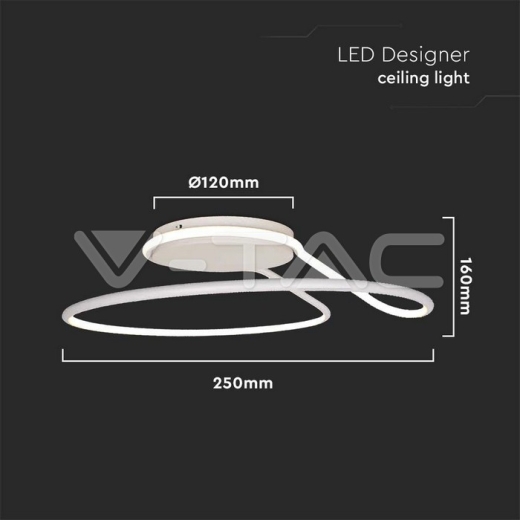 Luz de diseño LED de 24W blanca 4000K - 4