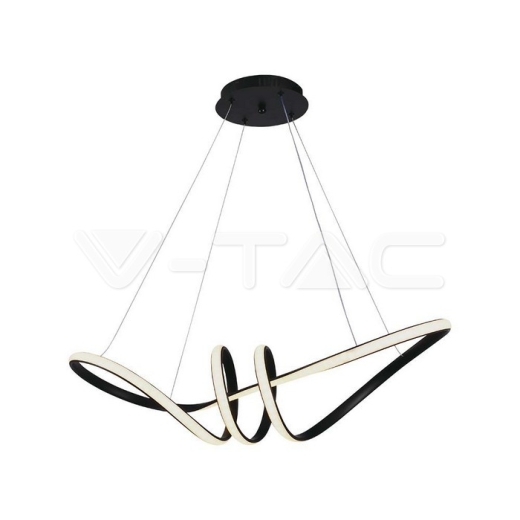 24W LED Hanging Decorative Lamp 720*300 Black Body 3000K - 1