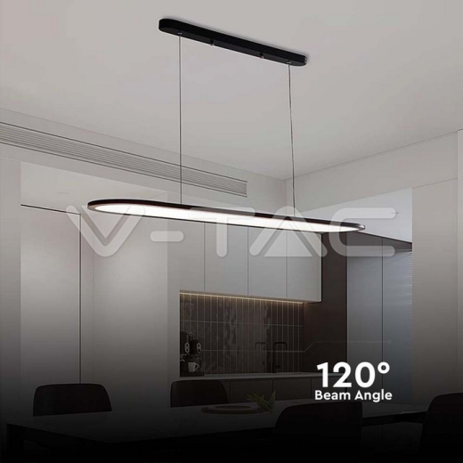 24W LED Hanging Lamp (80*100CM) 3000K Black Body - 4