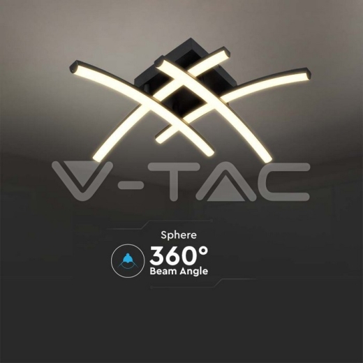 24W LED Designer Light Black 3000K - 4