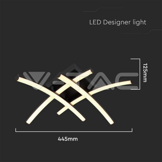24W LED Designer Light Black 3000K - 5