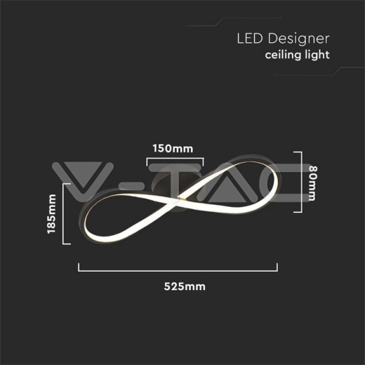 Luz de diseño LED de 24W Infinito 3000K - 4