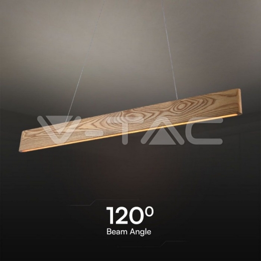 Lámpara Colgante LED de Diseño 24W Madera 3000K L900*H40 - 3