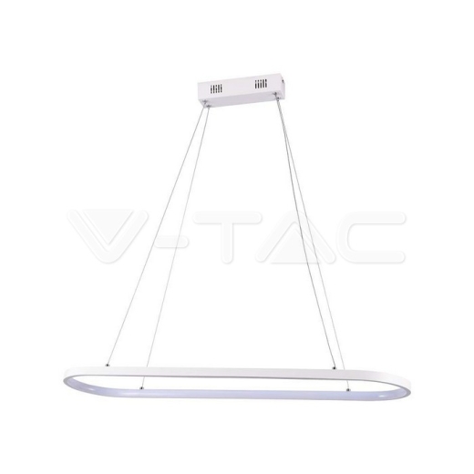 24W LED Hanging Lamp (80*20*100CM) 4000K White Body - 1