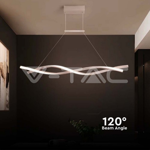 30W LED Designer Hanging Lamp (120*100CM) 4000K White Body - 4