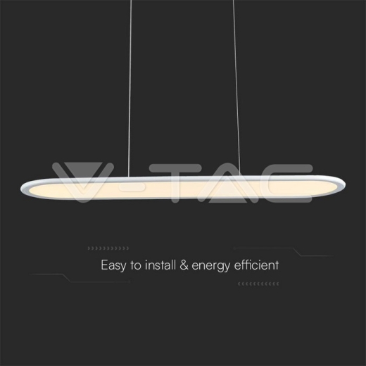 24W LED Hanging Lamp (80*100CM) 4000K White Body - 3