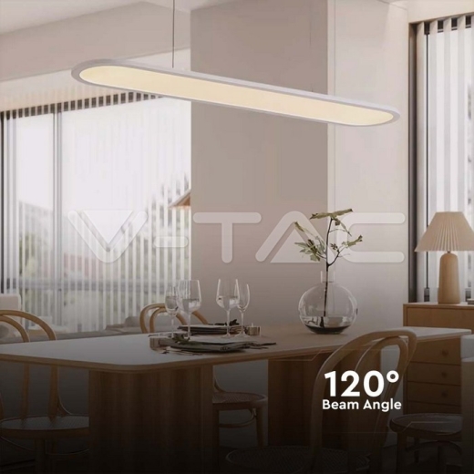 24W LED Hanging Lamp (80*100CM) 4000K White Body - 5