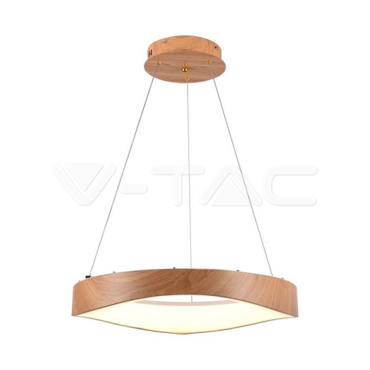 25W LED Designer Pendant Wood 3000K D500 - 1