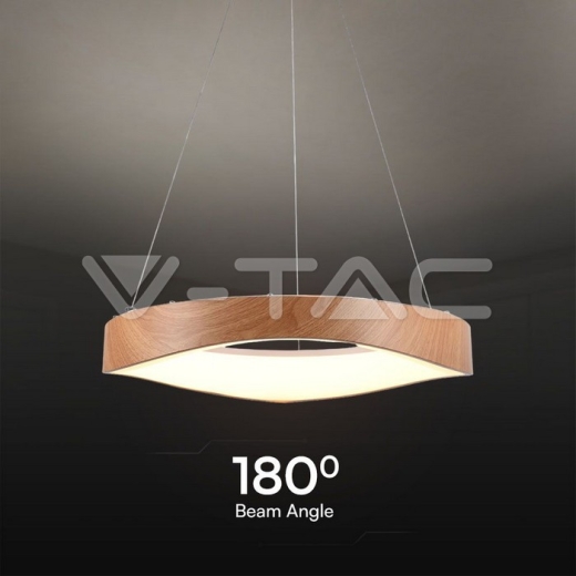 25W LED Designer Pendant Wood 3000K D500 - 3