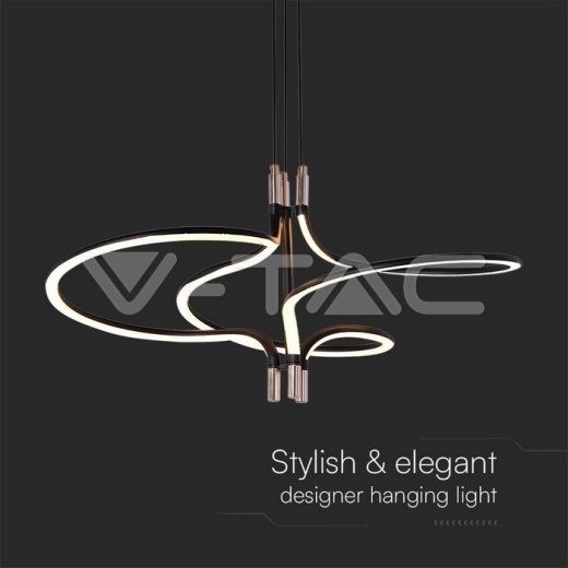 30W LED Designer Pendant Lamp Gold Plated & Black Body 3000K - 2