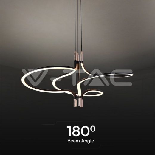 30W LED Designer Pendant Lamp Gold Plated & Black Body 3000K - 3