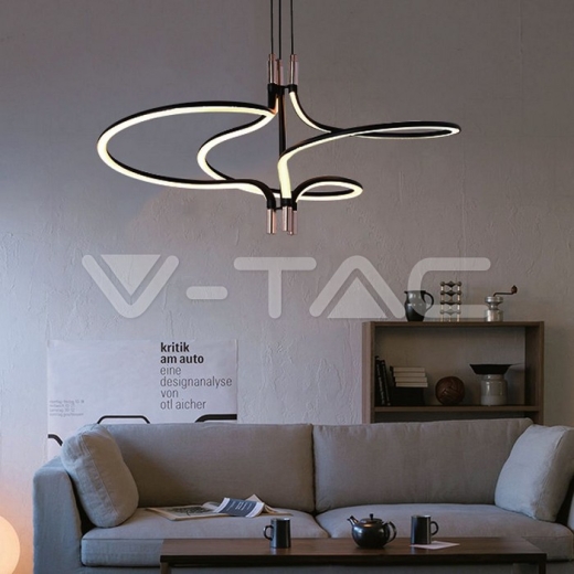 30W LED Designer Pendant Lamp Gold Plated & Black Body 3000K - 5