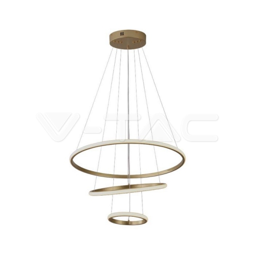 Lámpara decorativa colgante LED 32W 600*400*200 Pintura cuerpo dorado 3000K - 1