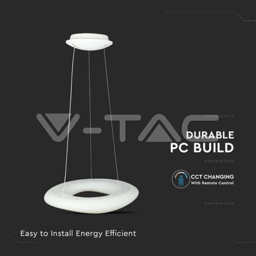 36W Pendant Round Color Changing D:600*H2000 Dimmable White - 5