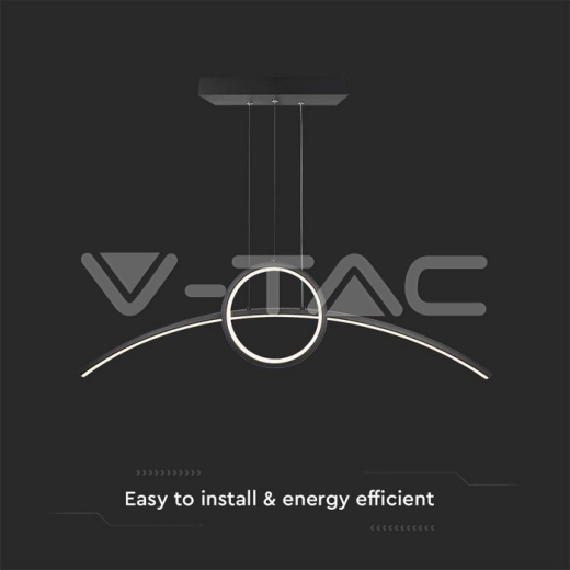 Lámpara colgante de diseño LED 36W negra 4000K - 2