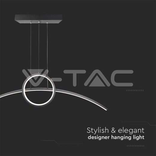 Lámpara colgante de diseño LED 36W negra 4000K - 3