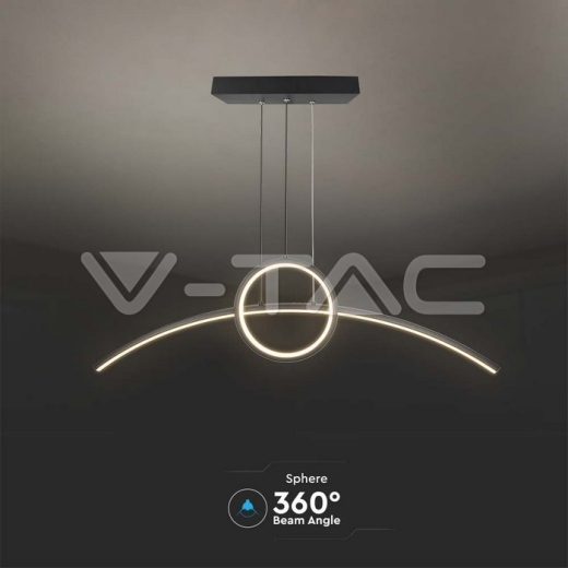 Lámpara colgante de diseño LED 36W negra 4000K - 4