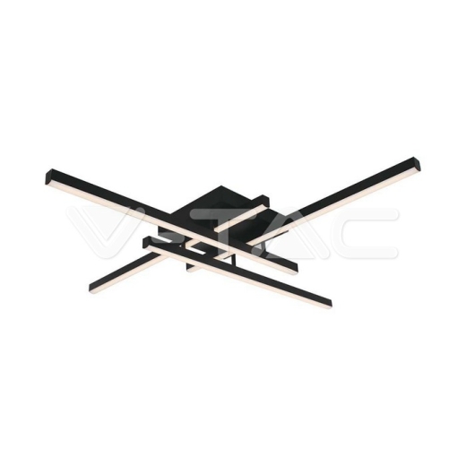 38W LED Designer Ceiling Light Black 850*850*105mm 4000K - 1