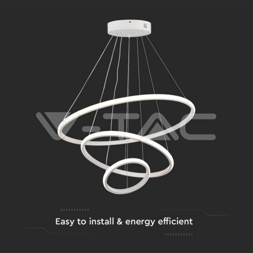 32W LED Hanging Decorative Lamp 600*400*200 White Body 3000K - 2
