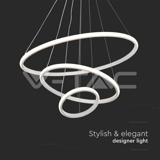 32W LED Hanging Decorative Lamp 600*400*200 White Body 3000K - 3