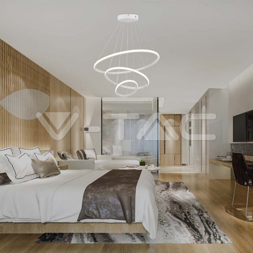 32W LED Hanging Decorative Lamp 600*400*200 White Body 3000K - 7