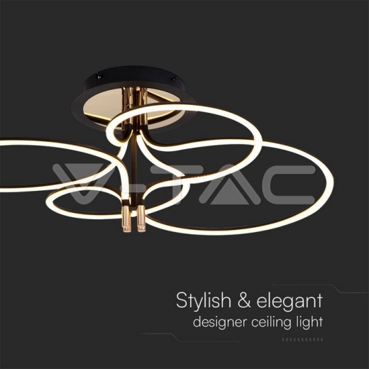 36W LED Designer Lamp Gold Plated & Black Body 3000K - 2