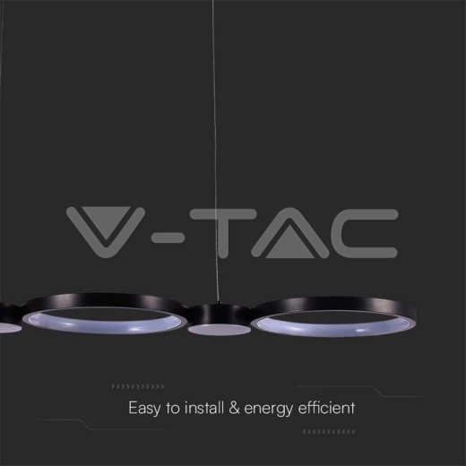 38W LED Designer Hanging Lamp Black 3000K - 2