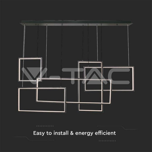 45W LED Designer Hanging Light 120*50*60CM Black Body 3000K - 2