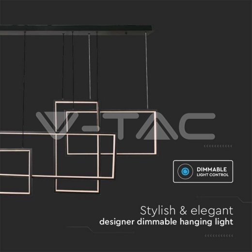 45W LED Designer Hanging Light 120*50*60CM Black Body 3000K - 3