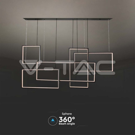 45W LED Designer Hanging Light 120*50*60CM Black Body 3000K - 4