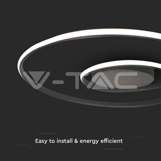 48W LED Designer Plafón 600*50mm Triac Regulable 3000K Negro - 2