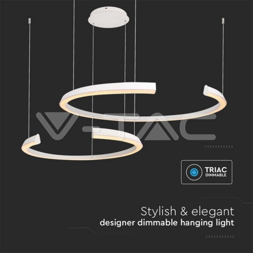 48W LED Designer Hanging Light 1100*800*1200mm Triac Dimmable 3000K White - 3