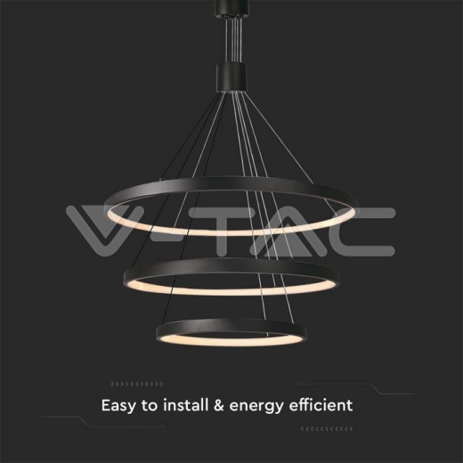 46W LED Decorative Hanging Light 40*60*80*150CM Black Body 3000K - 2