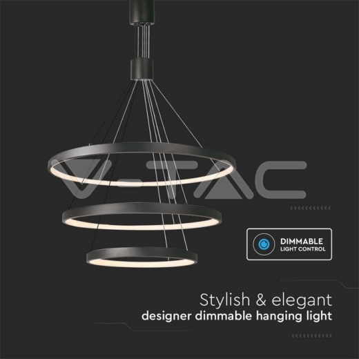 46W LED Decorative Hanging Light 40*60*80*150CM Black Body 3000K - 3
