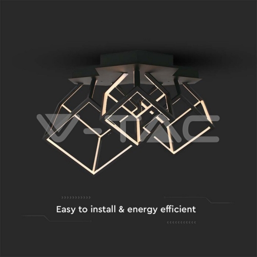 46W LED Designer Ceiling Light 3000K Black Body - 2