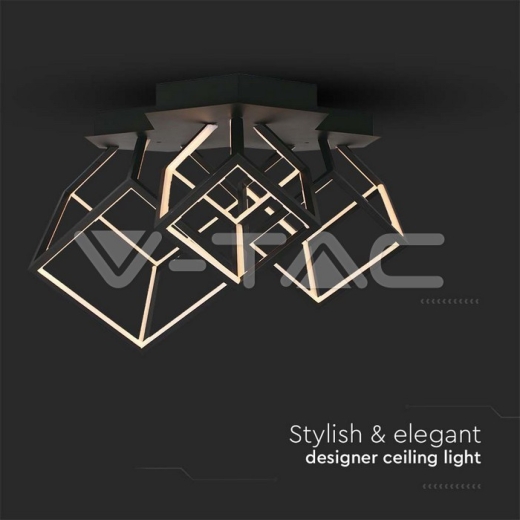 46W LED Designer Ceiling Light 3000K Black Body - 3
