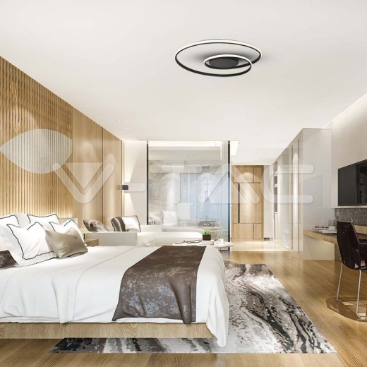 Plafón de diseño LED de 48W 600*50mm Triac regulable 4000K negro - 6