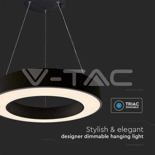 50W LED Designer Hanging Light Triac Dimmable 4000K Black - 4