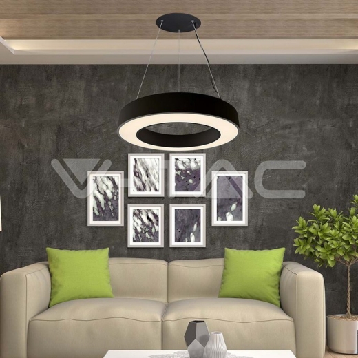 50W LED Designer Hanging Light Triac Dimmable 4000K Black - 8