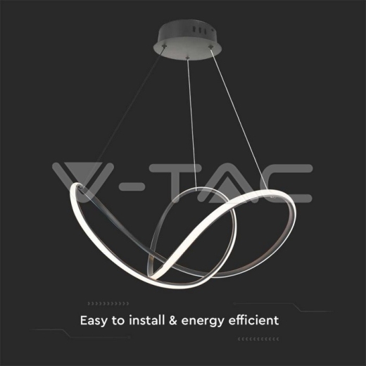 49W LED Decorative Hanging Light 70*20CM Black Body 3000K - 2