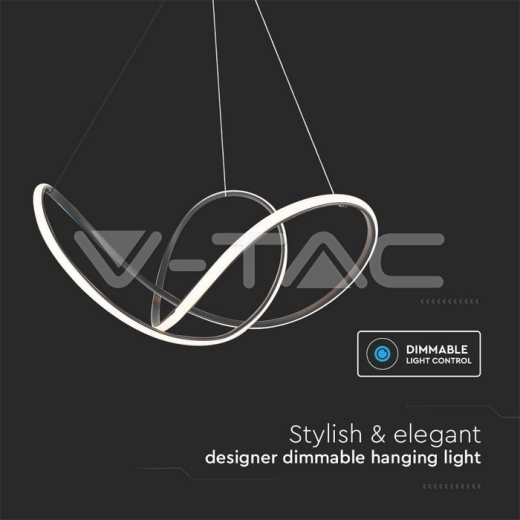 49W LED Decorative Hanging Light 70*20CM Black Body 3000K - 3