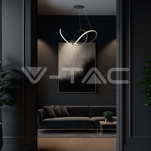 49W LED Decorative Hanging Light 70*20CM Black Body 3000K - 6